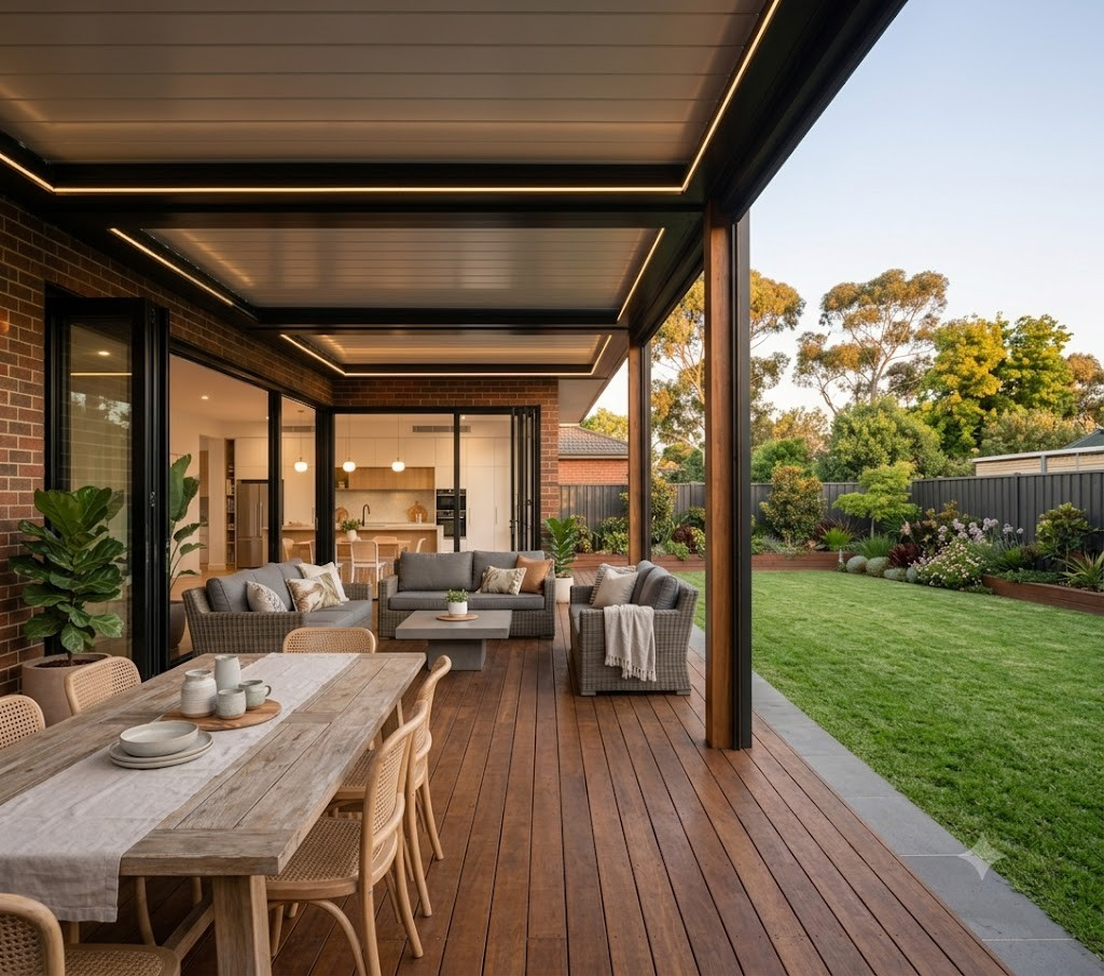 Outdoor entertaining home extension