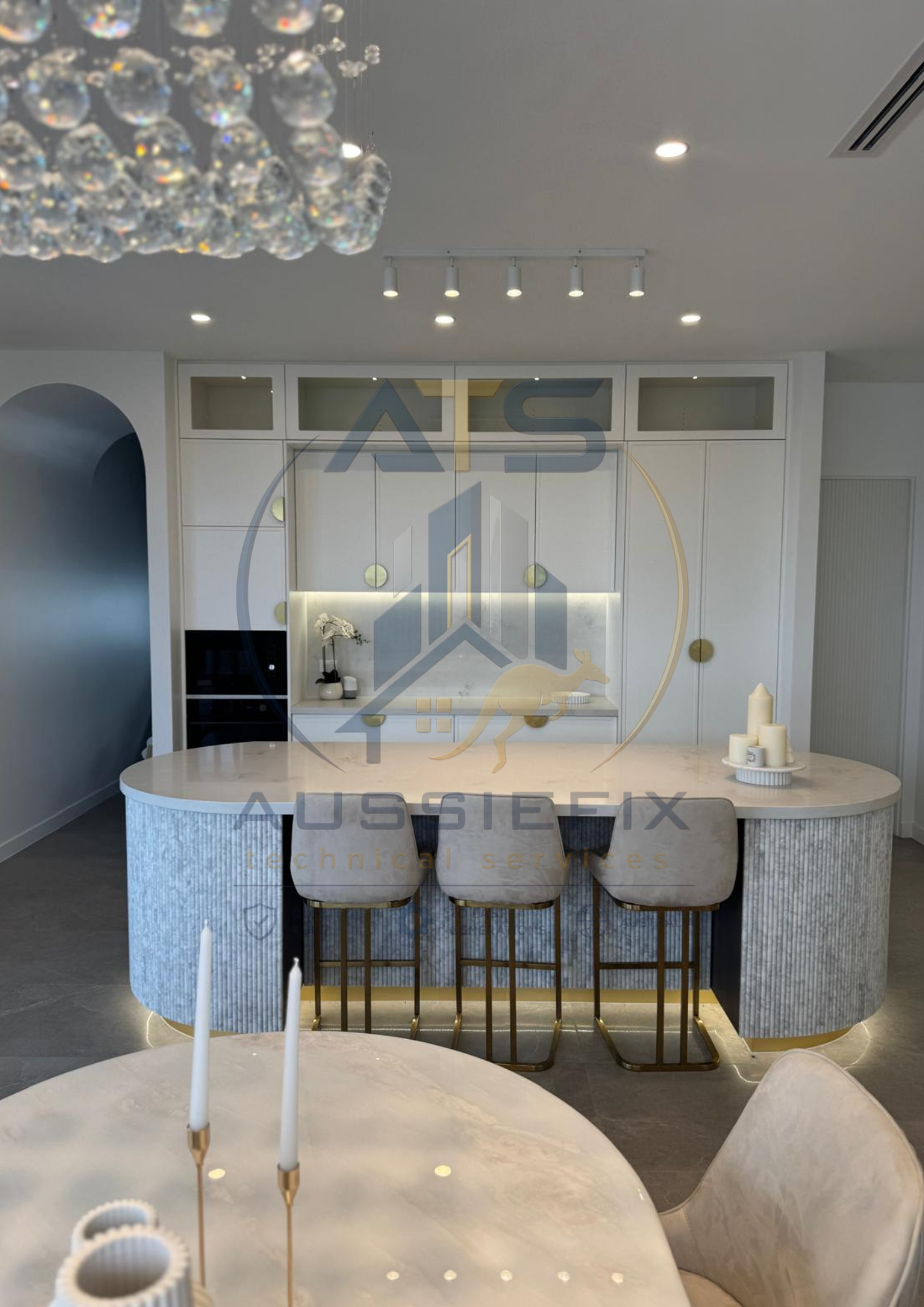 Luxury kitchen with island project